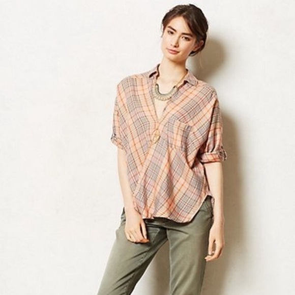 🌲Anthropologie | Holding horses plaid top - Picture 2 of 6